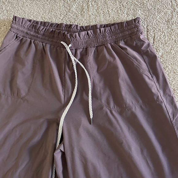 Zella Getaway Hight Waisted Drawstring Wide Leg Pant EUC Dusty Rose - Picture 3 of 7